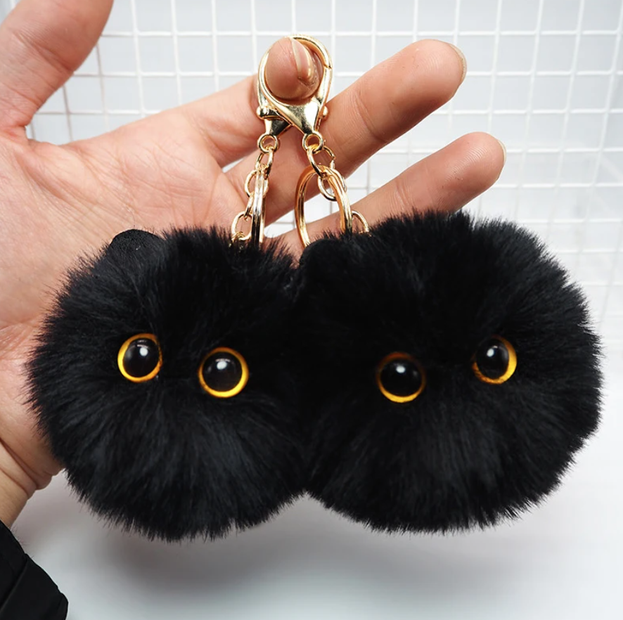 Cute Plush Cat Keychain